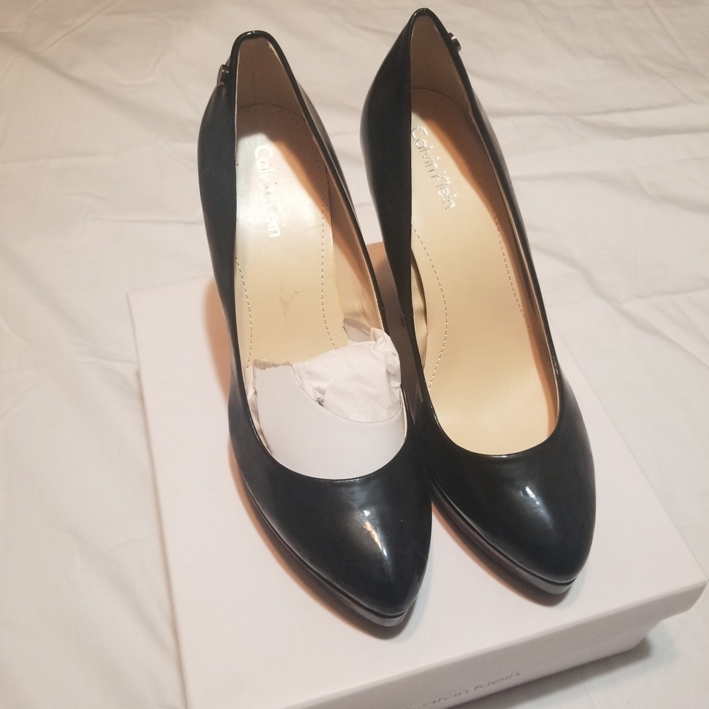 Calvin Klein  Emmy two tone patent heels